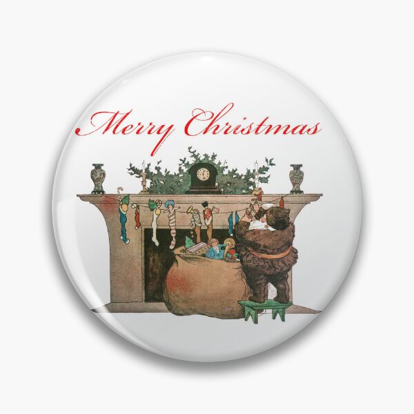 Item preview, Vintage illustration santa christmas card Santa greeting card vintage hallmark Christmas card stocking santa Christmas Eve greeting card designed and sold by LaundrySalt.