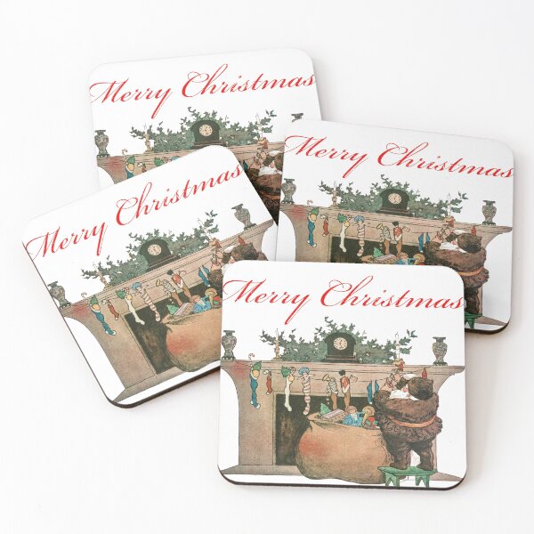 Item preview, Vintage illustration santa christmas card Santa greeting card vintage hallmark Christmas card stocking santa Christmas Eve  greeting card designed and sold by LaundrySalt.