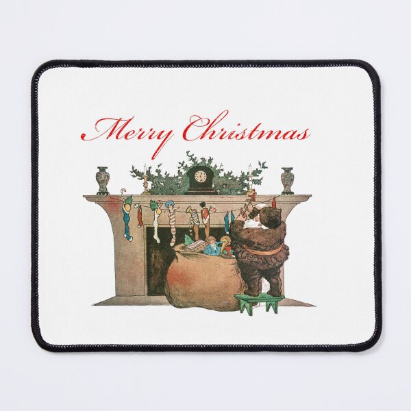 Item preview, Vintage illustration santa christmas card Santa greeting card vintage hallmark Christmas card stocking santa Christmas Eve greeting card designed and sold by LaundrySalt.