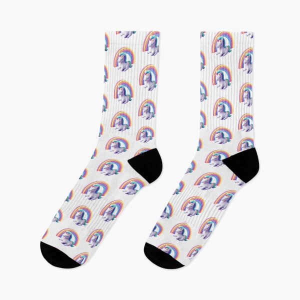 Item preview, Cute Unicorn Under the Rainbow in 3D designed and sold by erkabees.