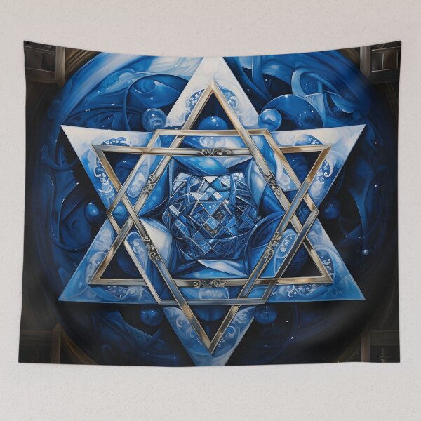 Item preview, decorative star of david holiday print designed and sold by dcrc.