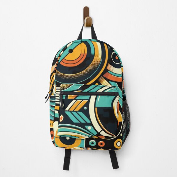 Item preview, Retro-Futuristic Soundwaves - Geometric Vinyl Art Design designed and sold by delohill.