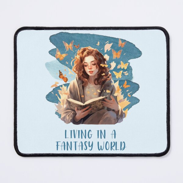 Item preview, Living in a Fantasy - Fantasy Reader - Book Lover - Bookish Gift designed and sold by JLCole.