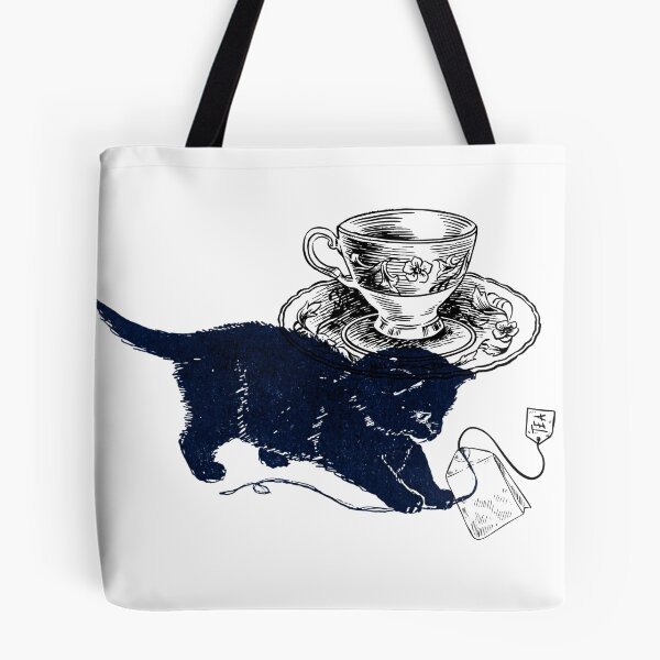 Item preview, Vintage Black Cat Tea Time designed and sold by VistaVintage.