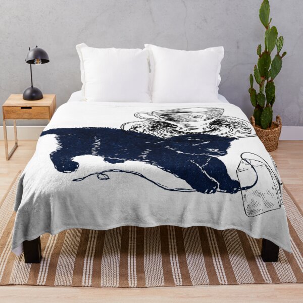 Item preview, Vintage Black Cat Tea Time designed and sold by VistaVintage.