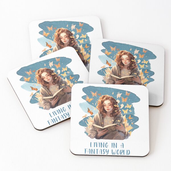 Item preview, Living in a Fantasy - Fantasy Reader - Book Lover - Bookish Gift designed and sold by JLCole.