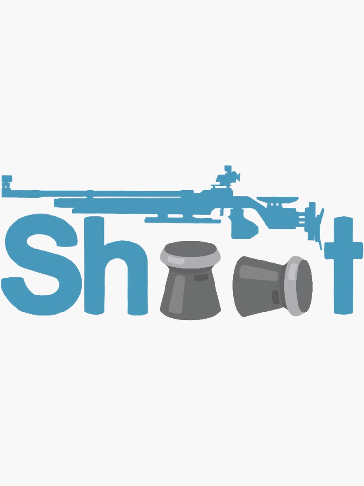 Thumbnail 3 of 3, Sticker, Air Rifle Pellet Shoot Blue designed and sold by vanessamomon108.