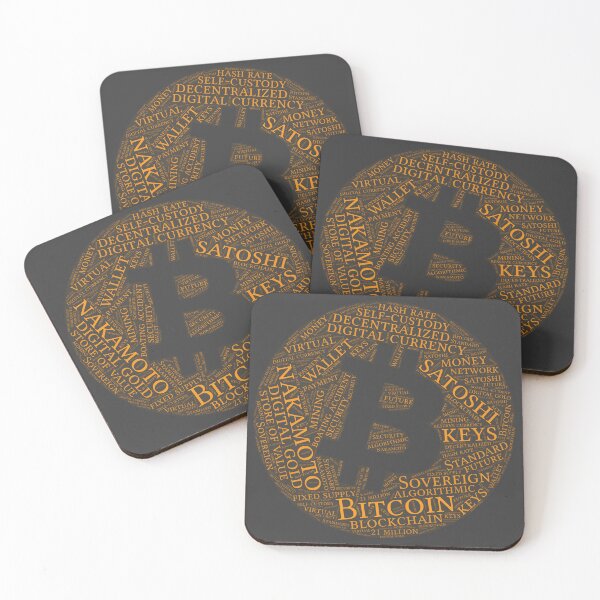 Item preview, Bitcoin Wordcloud for Darker Backgrounds designed and sold by WordsYouLove.