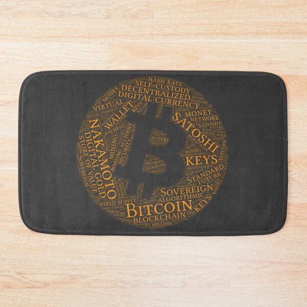 Item preview, Bitcoin Wordcloud for Darker Backgrounds designed and sold by WordsYouLove.