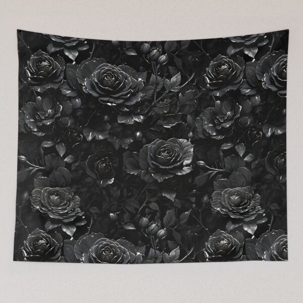 Item preview, Enchanting Black Roses: A Seamless Pattern of Delicate Beauty designed and sold by Best-Art-32.