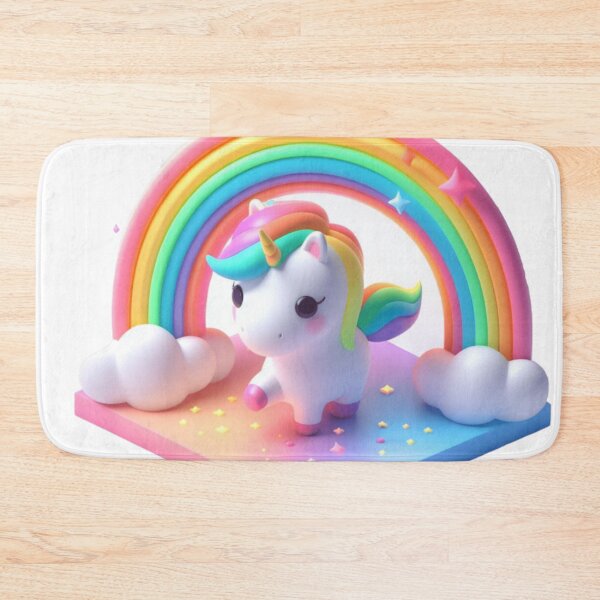 Item preview, 3D Cute Unicorn Under the Sparkling Rainbow designed and sold by erkabees.
