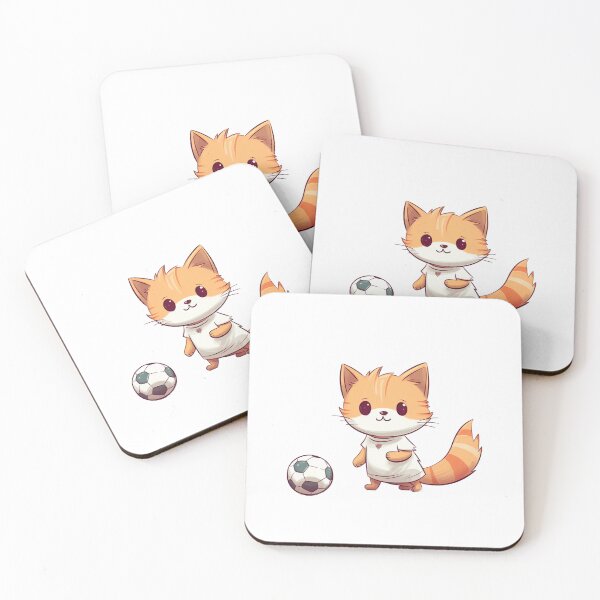 Item preview, Little sweet kitty with long tail is playing football designed and sold by omerfdln34.