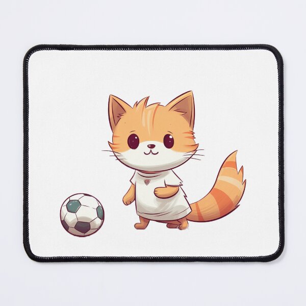 Item preview, Little sweet kitty with long tail is playing football designed and sold by omerfdln34.