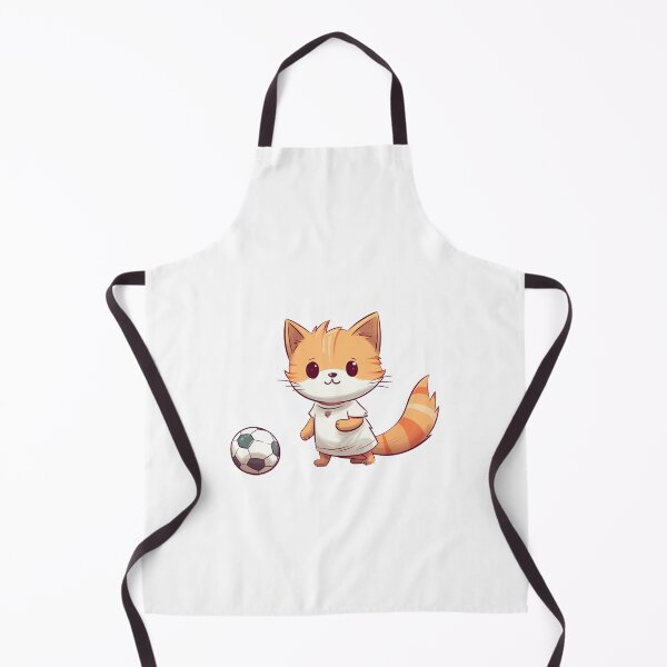 Item preview, Little sweet kitty with long tail is playing football designed and sold by omerfdln34.
