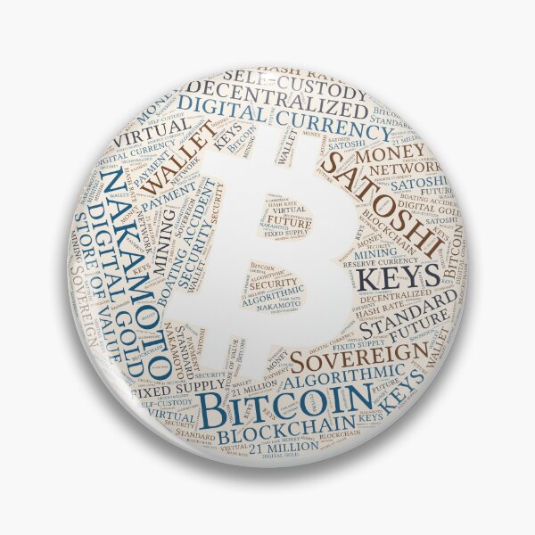 Item preview, Bitcoin Wordcloud for Lighter Backgrounds designed and sold by WordsYouLove.