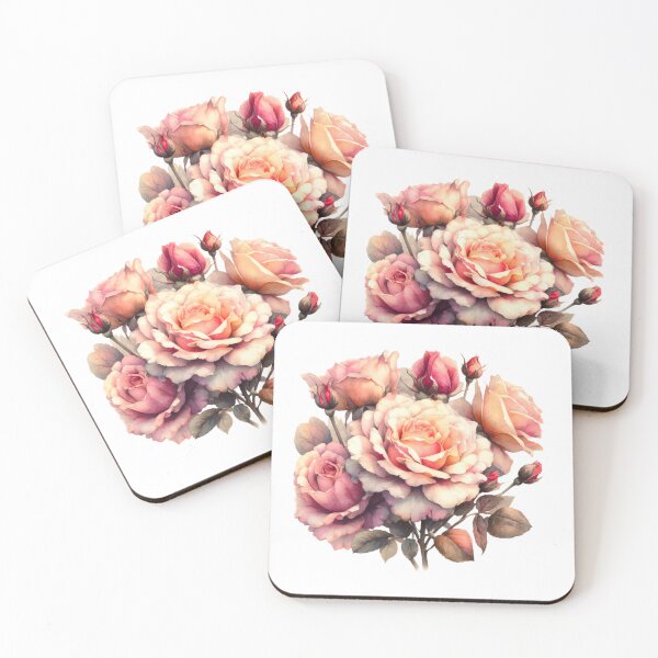 Item preview, Watercolor Rose Bouquet - A Pink Rose Study - Different Pattern  designed and sold by Star-Fragment.