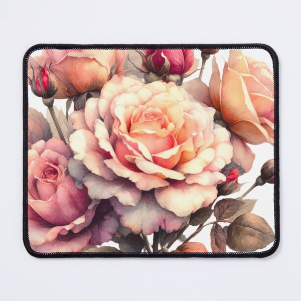 Item preview, Watercolor Rose Bouquet - A Pink Rose Study - Different Pattern  designed and sold by Star-Fragment.