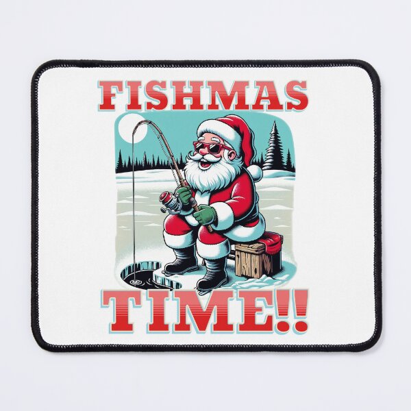 Item preview, Fishmas Time Funny Fishing Christmas Design designed and sold by Wanutcha Manochai.
