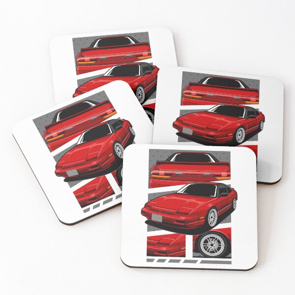 Item preview, Red Nissan 240SX Manga/Comic Style designed and sold by vektoranda.