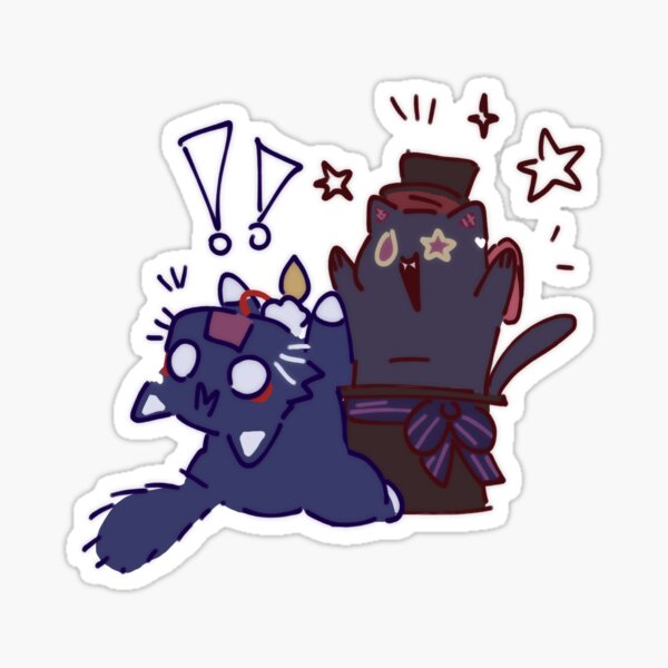 Item preview, Scarameow and Lyney Cat designed and sold by muffindoodles.