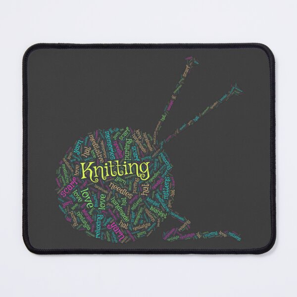 Item preview, Knitting Wordcloud for Darker Backgrounds designed and sold by WordsYouLove.