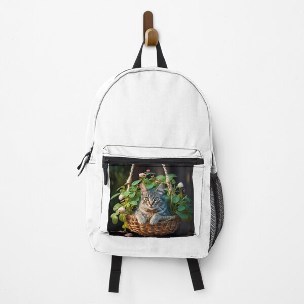 Item preview, Cat In Hanging Basket, Hanging Plants designed and sold by VividPrints Store (+7k ⭐⭐⭐⭐⭐).