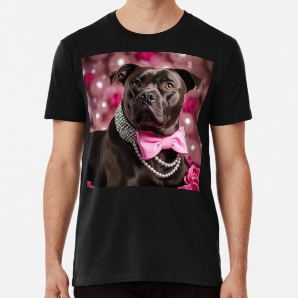 Item preview, Staffy With A Pink Bow designed and sold by Nocturne  Paws.