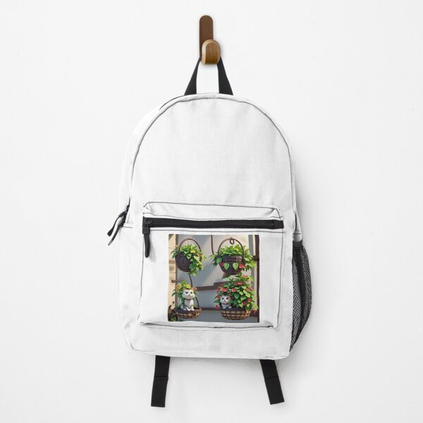 Item preview, Cat in hanging basket , Hanging Plants designed and sold by VividPrints Store (+7k ⭐⭐⭐⭐⭐).