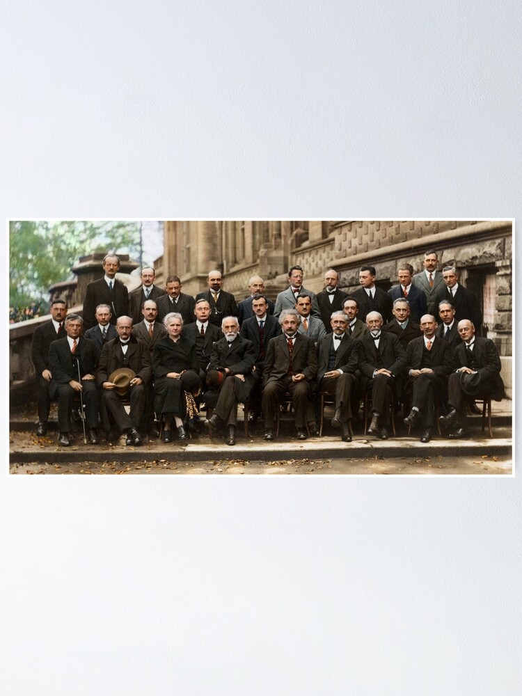 Alternate view of The Solvay Conference Color Poster