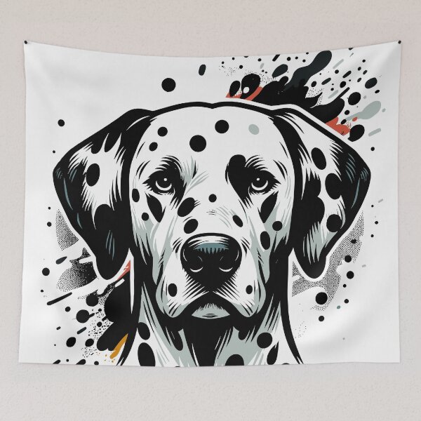 Item preview, Spotted Sentinel - Dalmatian Portrait in Splatter Art designed and sold by RyanBelandres.