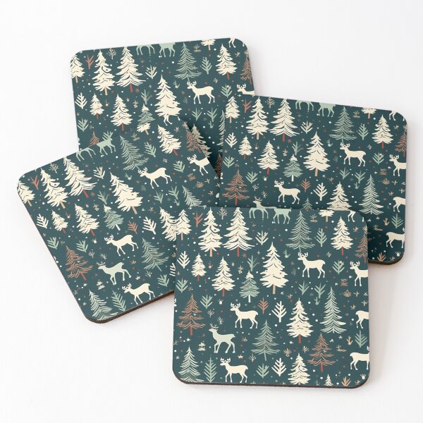 Item preview, Christmas with trees, snow, and reindeer designed and sold by melridger.