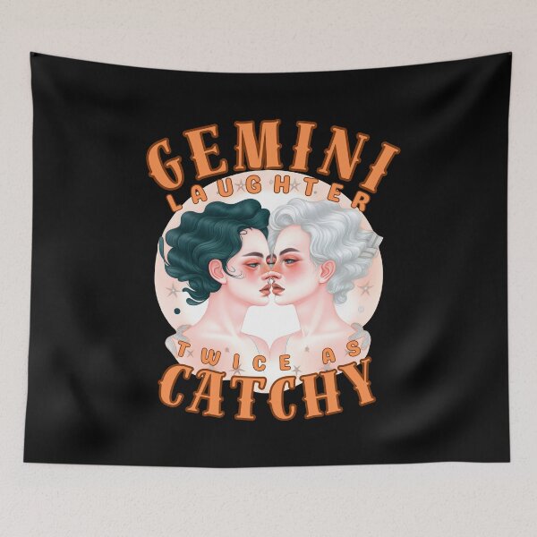 Item preview, Gemini Laughter: Twice As Catchy. gemini quote designed and sold by ZodiacWonders.