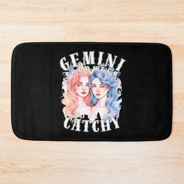 Item preview, Gemini Laughter: Twice As Catchy. gemini sayings designed and sold by ZodiacWonders.