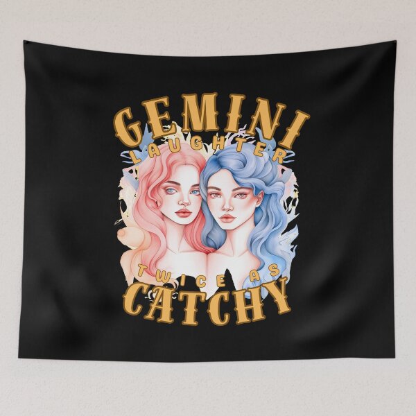 Item preview, Gemini Laughter: Twice As Catchy. gemini funny designed and sold by ZodiacWonders.