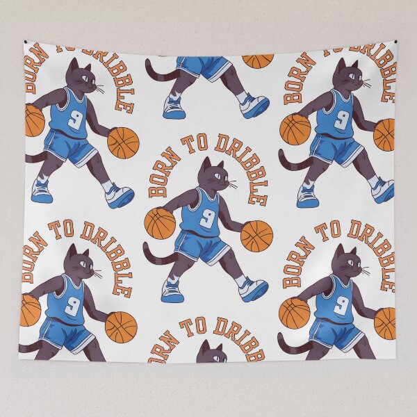 Item preview, Born to Dribble - Sports Anime Cat Playing Basketball designed and sold by Millusti.