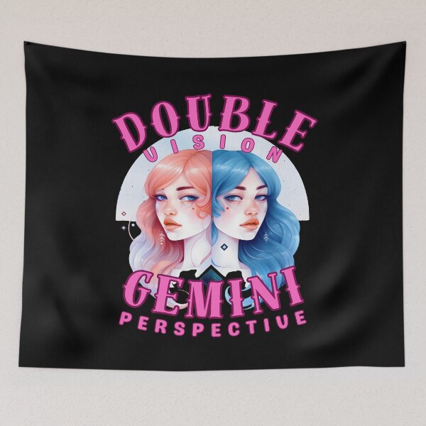 Item preview, Double Vision: Gemini Perspective. gemini astrological sign designed and sold by ZodiacWonders.