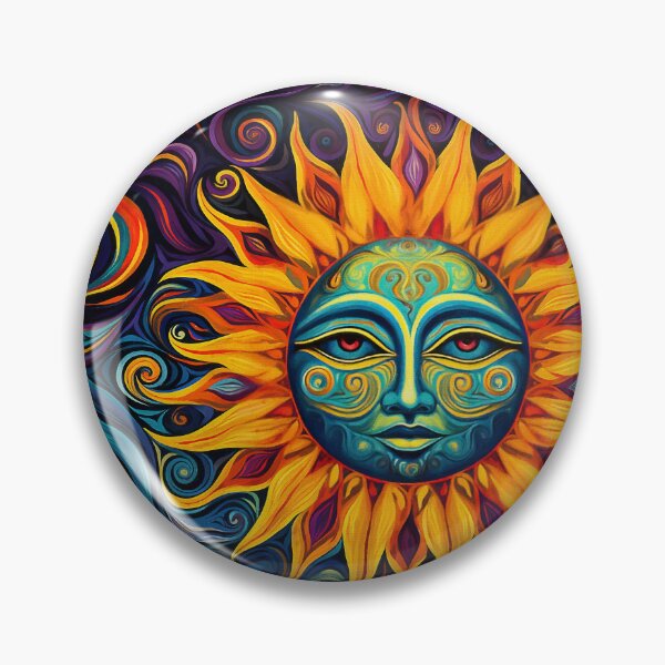Item preview, Cosmic Sun Face designed and sold by Peggy Collins.