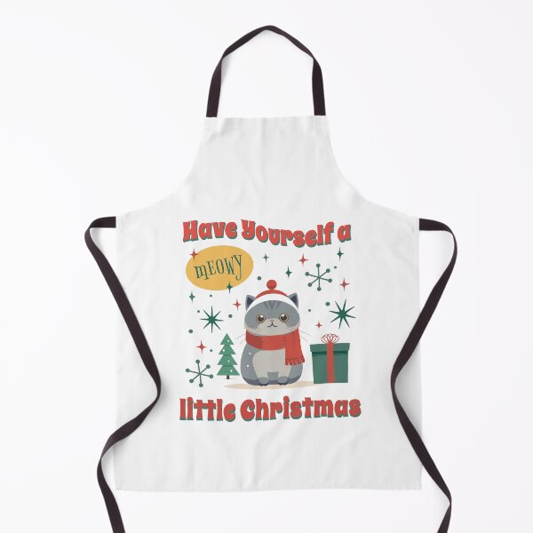Item preview, Have Yourself a Meowy Little Christmas Gray Cat designed and sold by JinJinYoon.