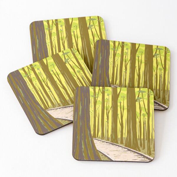 Item preview, Bottomland Hardwood Forest in Congaree National Park South Carolina WPA Poster Art designed and sold by patrimonio.