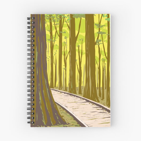 Item preview, Bottomland Hardwood Forest in Congaree National Park South Carolina WPA Poster Art designed and sold by patrimonio.