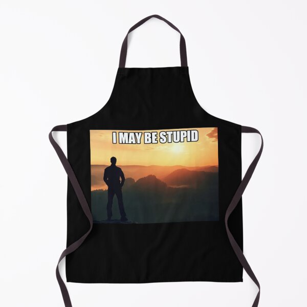 Item preview, I May Be Stupid Meme Sunset Man designed and sold by fomodesigns.