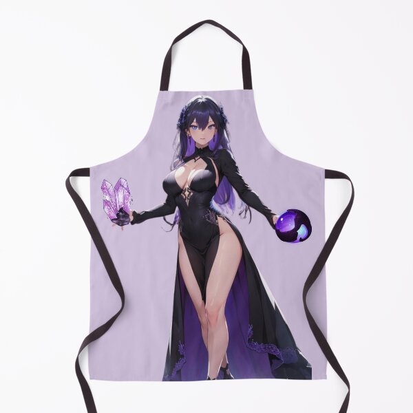 Item preview, Enchanting Elegance: Elegant Anime Magical Girl in Purple | Mystical Beauty Art Print designed and sold by Anime-Community.