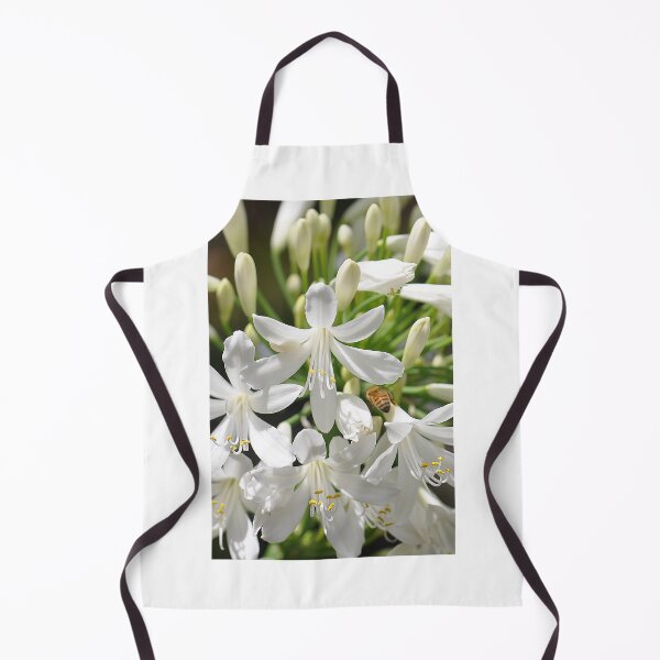 Item preview, White African Lily Flower with Bee designed and sold by IPPhotography.