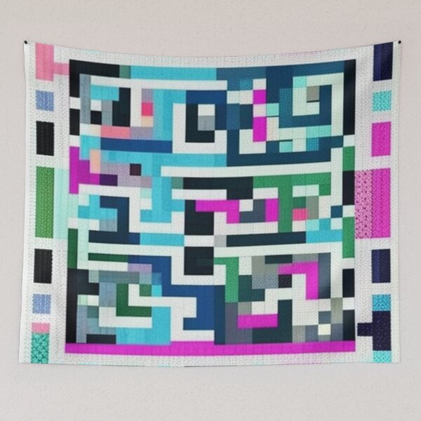Item preview, Pixelated maze pattern  designed and sold by Roxburylane.