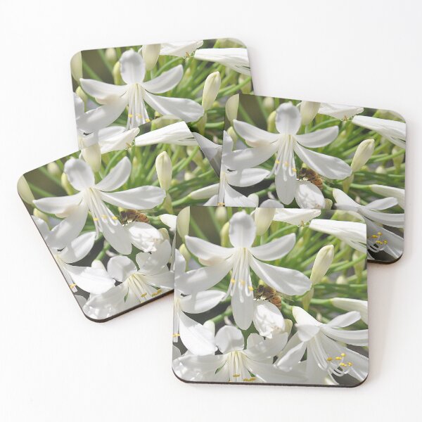 Item preview, White African Lily Flower with Bee  designed and sold by IPPhotography.