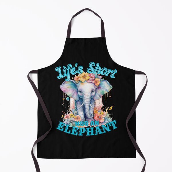 Item preview, Life's Short, Hug an Elephant. funny elephant designed and sold by ElephantVibes.
