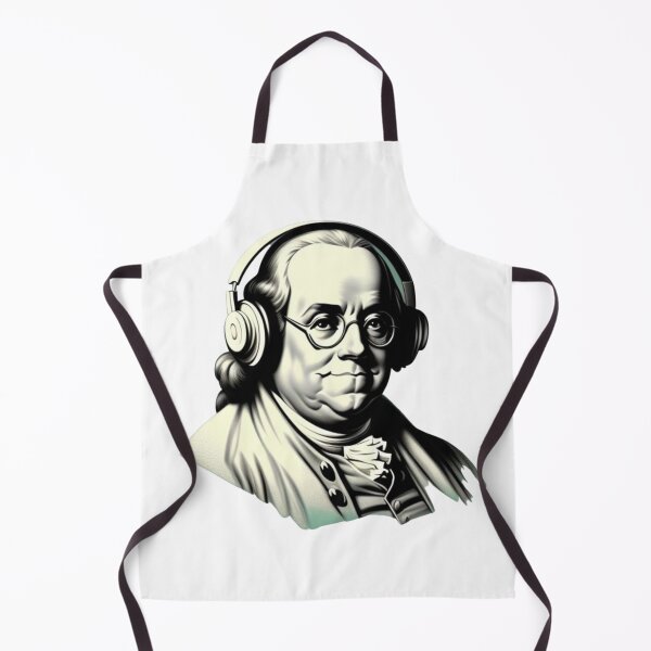 Item preview, Benjamin Franklin with Retro Headphones designed and sold by musicgeniusart.