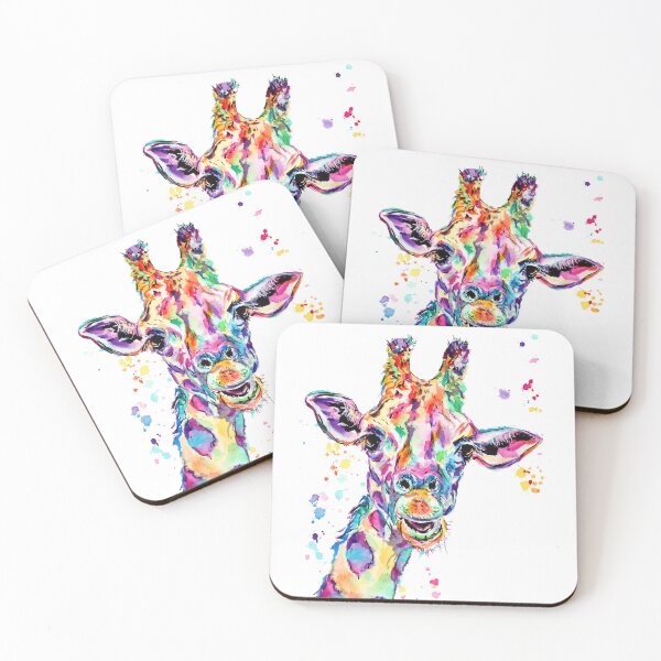 Item preview, Colourful Watercolour Giraffe designed and sold by SaltySerenity.