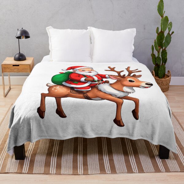Item preview, Santa Riding a Reindeer designed and sold by OmikronStore.