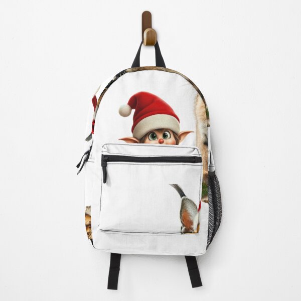 Item preview, a nice elf and a cat in a Santa hat designed and sold by Filpasel.